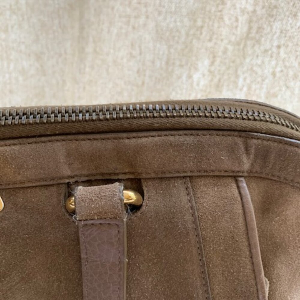 Gucci Tan Suede 1973 Top Handle Satchel - Picture 4 of 16